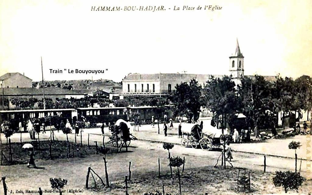 Hammam-Bou-Hadjar - Place de l'Eglise avec le Bouyouyou.jpg